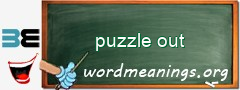 WordMeaning blackboard for puzzle out